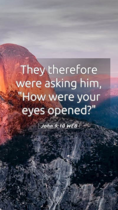 Picture 05 - John 9:10 WEB Mobile Phone Wallpaper - They therefore were asking him, 
