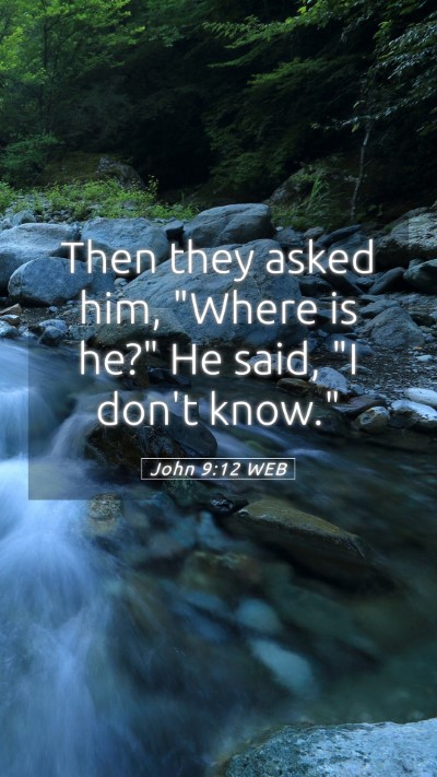 Picture 05 - John 9:12 WEB Mobile Phone Wallpaper - Then they asked him, 