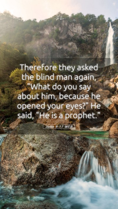 Picture 05 - John 9:17 WEB Mobile Phone Wallpaper - Therefore they asked the blind man again, 