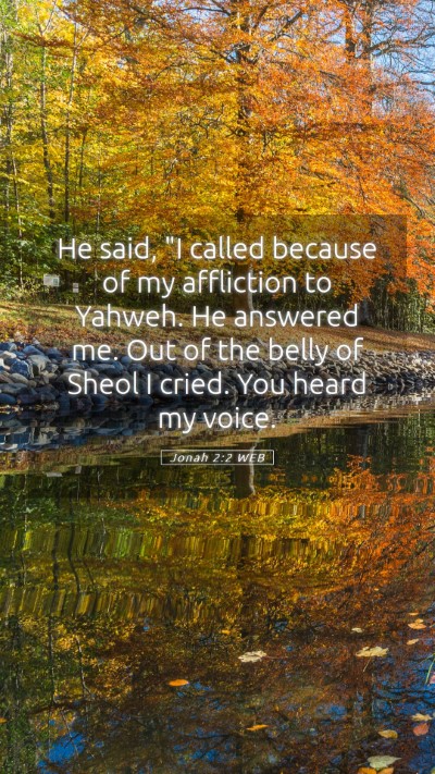 Picture 05 - Jonah 2:2 WEB Mobile Phone Wallpaper - He said, 