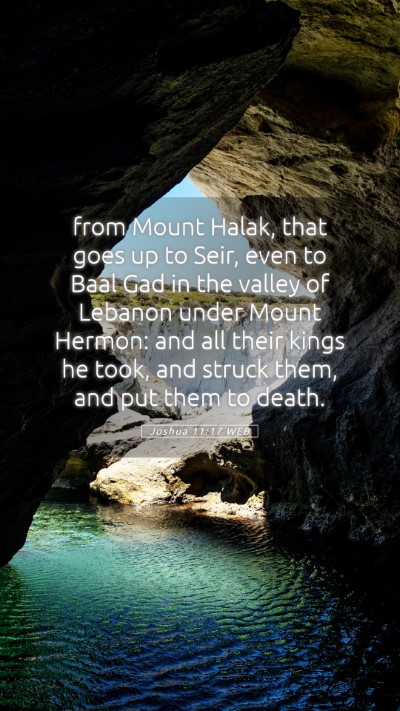 Picture 05 - Joshua 11:17 WEB Mobile Phone Wallpaper - from Mount Halak, that goes up to Seir, even to - Mobile Bible Verse Wallpaper