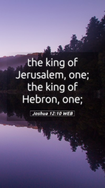 Picture 05 - Joshua 12:10 WEB Mobile Phone Wallpaper - the king of Jerusalem, one; the king of Hebron, - Mobile Bible Verse Wallpaper