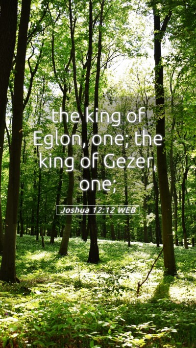 Picture 05 - Joshua 12:12 WEB Mobile Phone Wallpaper - the king of Eglon, one; the king of Gezer, - Mobile Bible Verse Wallpaper