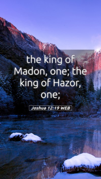 Picture 05 - Joshua 12:19 WEB Mobile Phone Wallpaper - the king of Madon, one; the king of Hazor, - Mobile Bible Verse Wallpaper