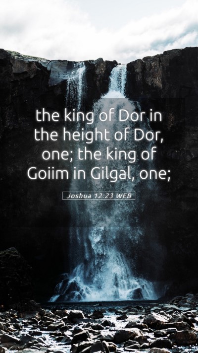Picture 05 - Joshua 12:23 WEB Mobile Phone Wallpaper - the king of Dor in the height of Dor, one; the - Mobile Bible Verse Wallpaper