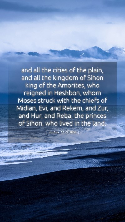 Picture 05 - Joshua 13:21 WEB Mobile Phone Wallpaper - and all the cities of the plain, and all the - Mobile Bible Verse Wallpaper