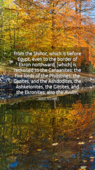 Picture 05 - Joshua 13:3 WEB Mobile Phone Wallpaper - from the Shihor, which is before Egypt, even to - Mobile Bible Verse Wallpaper