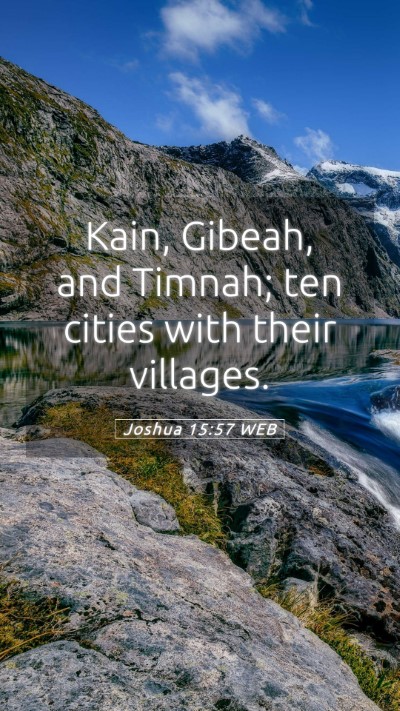 Picture 05 - Joshua 15:57 WEB Mobile Phone Wallpaper - Kain, Gibeah, and Timnah; ten cities with their - Mobile Bible Verse Wallpaper
