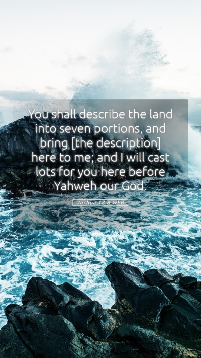 Picture 05 - Joshua 18:6 WEB Mobile Phone Wallpaper - You shall describe the land into seven portions, - Mobile Bible Verse Wallpaper