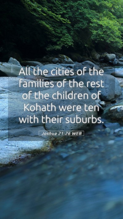 Picture 05 - Joshua 21:26 WEB Mobile Phone Wallpaper - All the cities of the families of the rest of the - Mobile Bible Verse Wallpaper