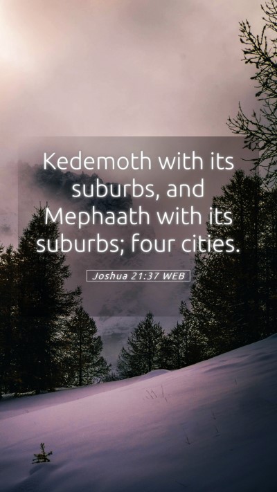 Picture 05 - Joshua 21:37 WEB Mobile Phone Wallpaper - Kedemoth with its suburbs, and Mephaath with its - Mobile Bible Verse Wallpaper
