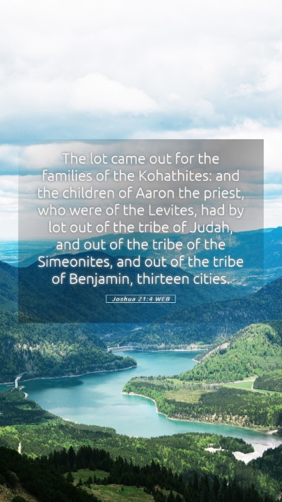 Picture 05 - Joshua 21:4 WEB Mobile Phone Wallpaper - The lot came out for the families of the - Mobile Bible Verse Wallpaper