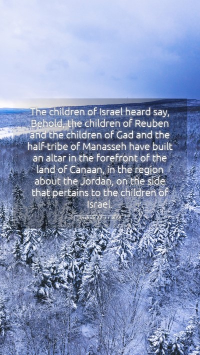 Picture 05 - Joshua 22:11 WEB Mobile Phone Wallpaper - The children of Israel heard say, Behold, the - Mobile Bible Verse Wallpaper