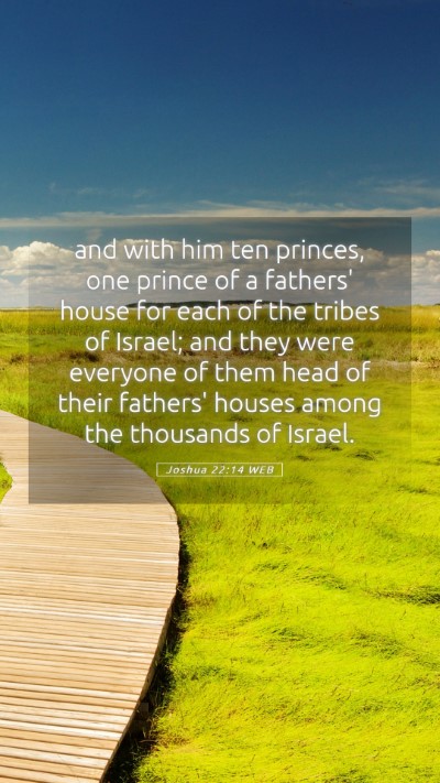 Picture 05 - Joshua 22:14 WEB Mobile Phone Wallpaper - and with him ten princes, one prince of a - Mobile Bible Verse Wallpaper