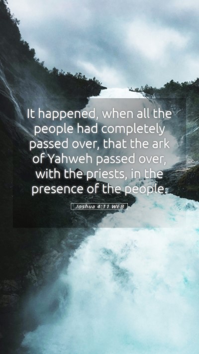 Picture 05 - Joshua 4:11 WEB Mobile Phone Wallpaper - It happened, when all the people had completely - Mobile Bible Verse Wallpaper
