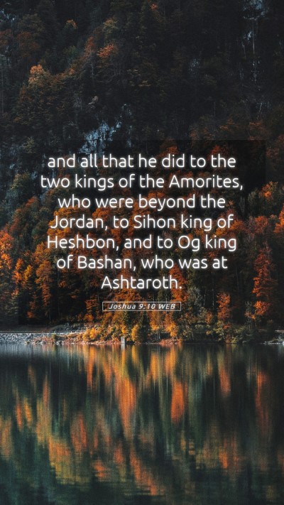 Picture 05 - Joshua 9:10 WEB Mobile Phone Wallpaper - and all that he did to the two kings of the - Mobile Bible Verse Wallpaper