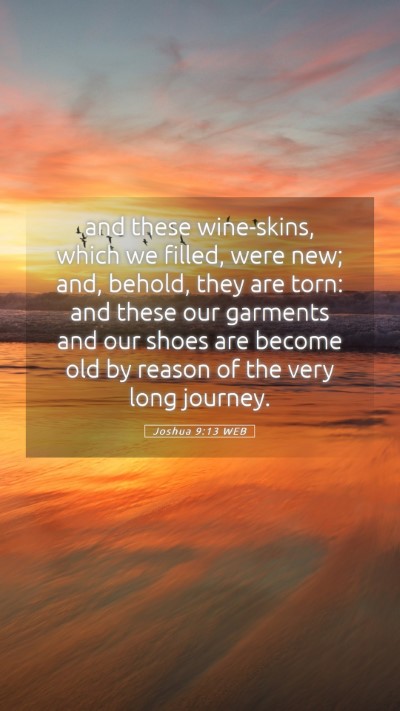 Picture 05 - Joshua 9:13 WEB Mobile Phone Wallpaper - and these wine-skins, which we filled, were new; - Mobile Bible Verse Wallpaper