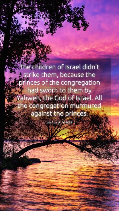 Picture 05 - Joshua 9:18 WEB Mobile Phone Wallpaper - The children of Israel didn't strike them, - Mobile Bible Verse Wallpaper