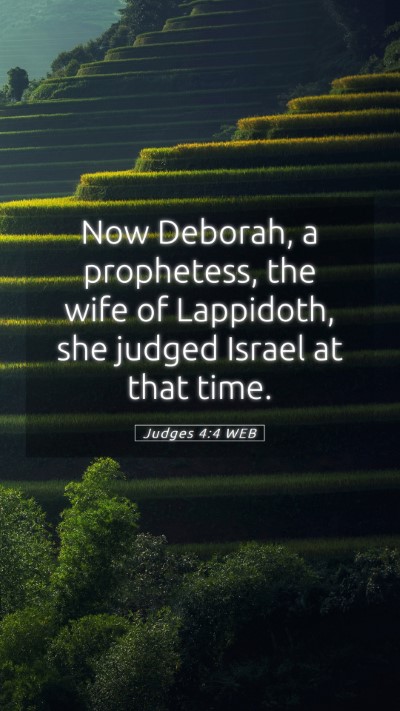 Picture 05 - Judges 4:4 WEB Mobile Phone Wallpaper - Now Deborah, a prophetess, the wife of Lappidoth, - Mobile Bible Verse Wallpaper