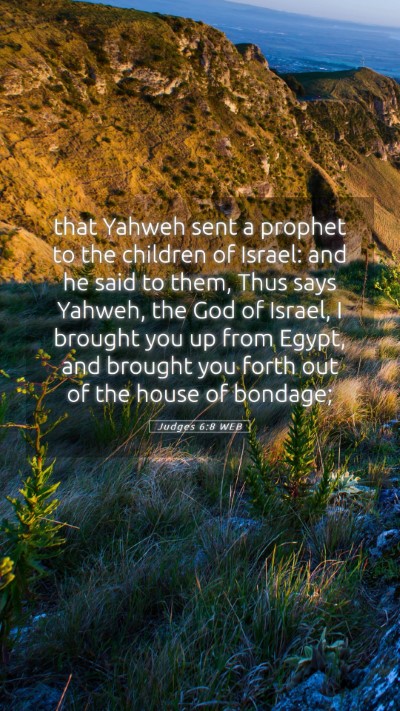 Picture 05 - Judges 6:8 WEB Mobile Phone Wallpaper - that Yahweh sent a prophet to the children of - Mobile Bible Verse Wallpaper