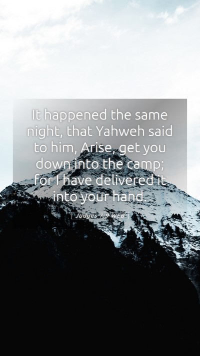 Picture 05 - Judges 7:9 WEB Mobile Phone Wallpaper - It happened the same night, that Yahweh said to - Mobile Bible Verse Wallpaper