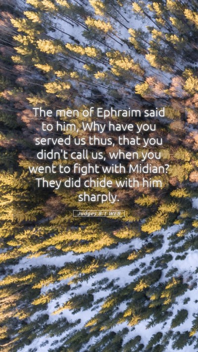 Picture 05 - Judges 8:1 WEB Mobile Phone Wallpaper - The men of Ephraim said to him, Why have you - Mobile Bible Verse Wallpaper