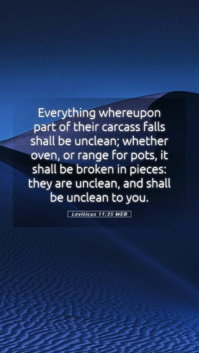 Picture 05 - Leviticus 11:35 WEB Mobile Phone Wallpaper - Everything whereupon part of their carcass falls - Mobile Bible Verse Wallpaper