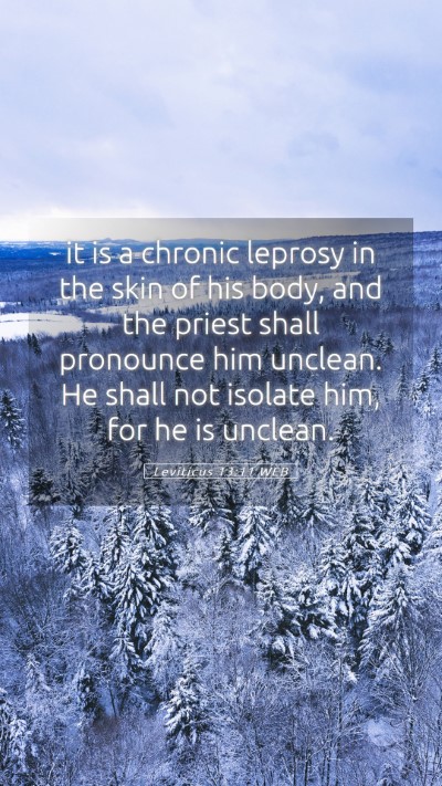 Picture 05 - Leviticus 13:11 WEB Mobile Phone Wallpaper - it is a chronic leprosy in the skin of his body, - Mobile Bible Verse Wallpaper
