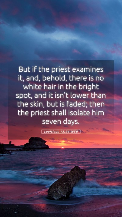Picture 05 - Leviticus 13:26 WEB Mobile Phone Wallpaper - But if the priest examines it, and, behold, there - Mobile Bible Verse Wallpaper