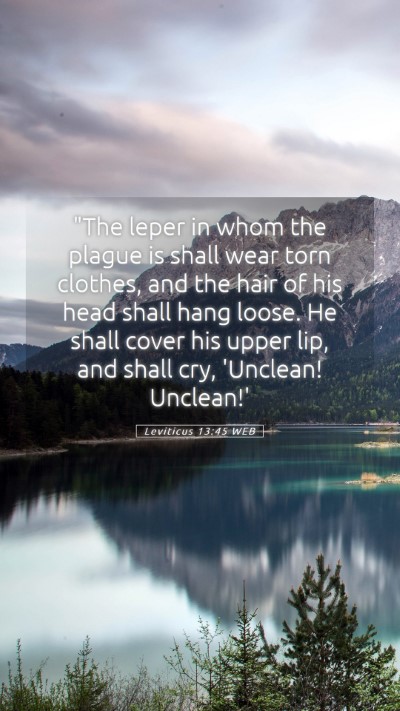 Picture 05 - Leviticus 13:45 WEB Mobile Phone Wallpaper - 