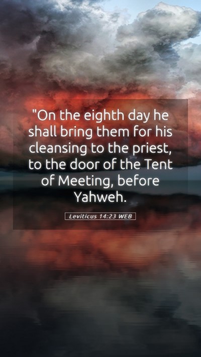 Picture 05 - Leviticus 14:23 WEB Mobile Phone Wallpaper - 