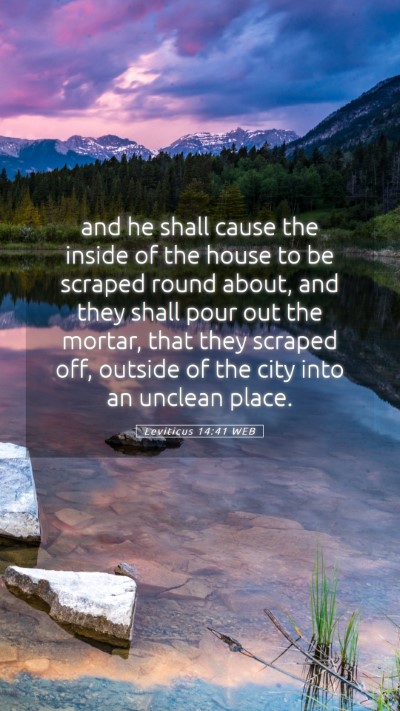 Picture 05 - Leviticus 14:41 WEB Mobile Phone Wallpaper - and he shall cause the inside of the house to be - Mobile Bible Verse Wallpaper