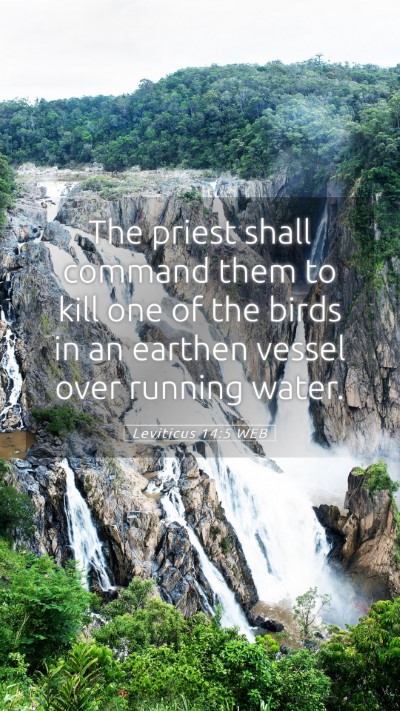 Picture 05 - Leviticus 14:5 WEB Mobile Phone Wallpaper - The priest shall command them to kill one of the - Mobile Bible Verse Wallpaper