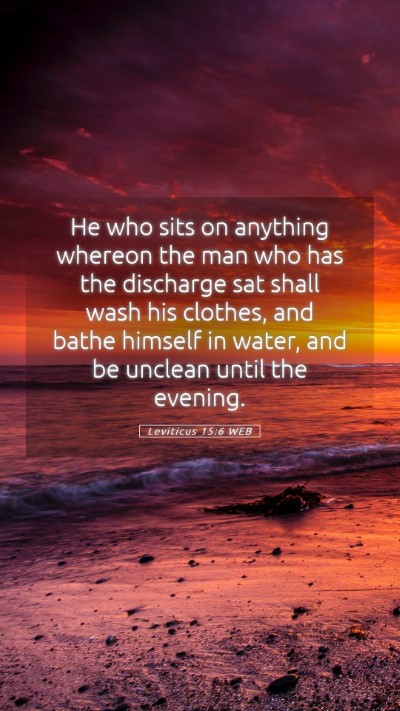 Picture 05 - Leviticus 15:6 WEB Mobile Phone Wallpaper - He who sits on anything whereon the man who has - Mobile Bible Verse Wallpaper