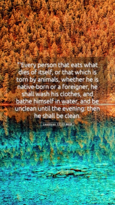 Picture 05 - Leviticus 17:15 WEB Mobile Phone Wallpaper - 