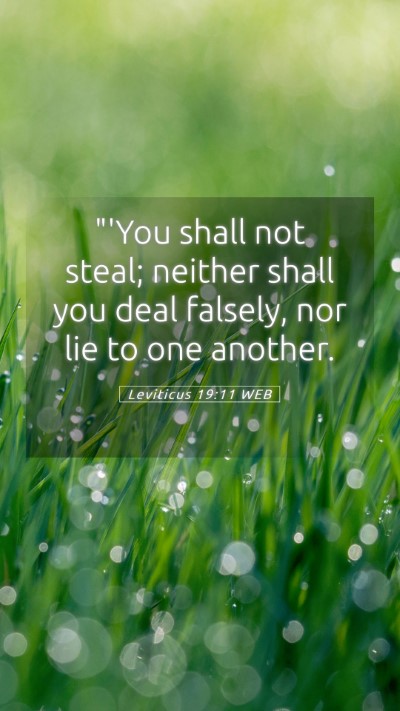 Picture 05 - Leviticus 19:11 WEB Mobile Phone Wallpaper - 