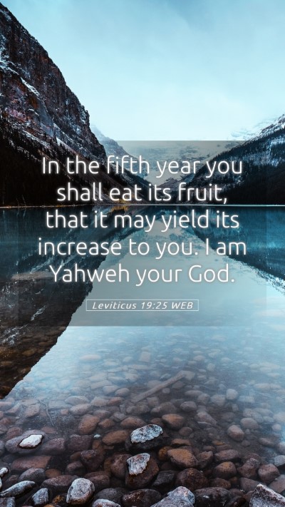 Picture 05 - Leviticus 19:25 WEB Mobile Phone Wallpaper - In the fifth year you shall eat its fruit, that - Mobile Bible Verse Wallpaper