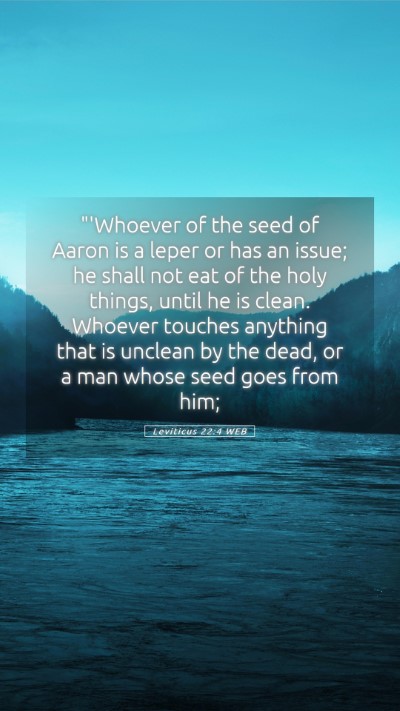 Picture 05 - Leviticus 22:4 WEB Mobile Phone Wallpaper - 
