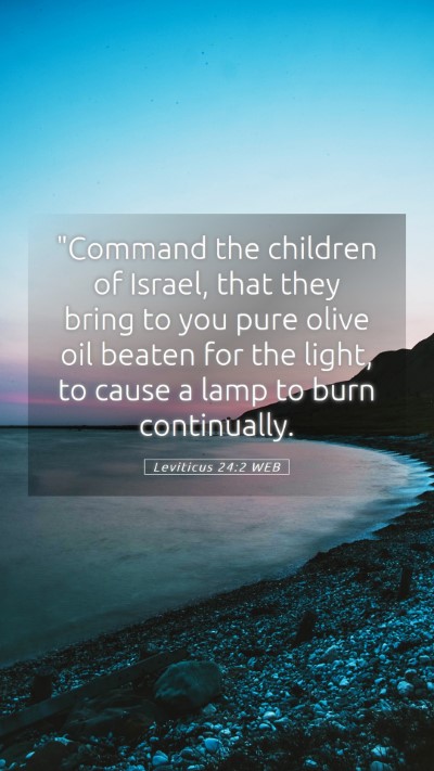 Picture 05 - Leviticus 24:2 WEB Mobile Phone Wallpaper - 