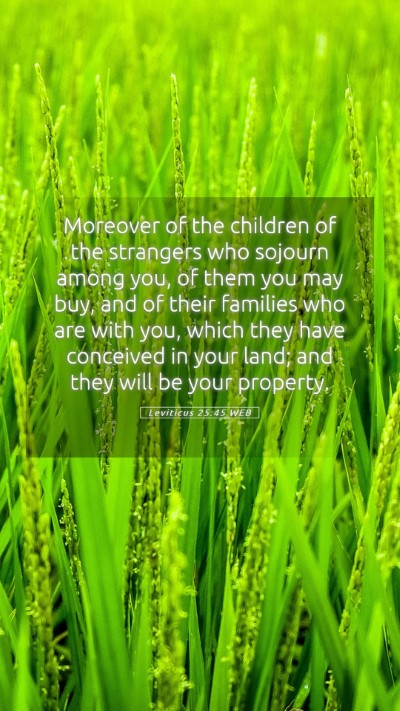 Picture 05 - Leviticus 25:45 WEB Mobile Phone Wallpaper - Moreover of the children of the strangers who - Mobile Bible Verse Wallpaper