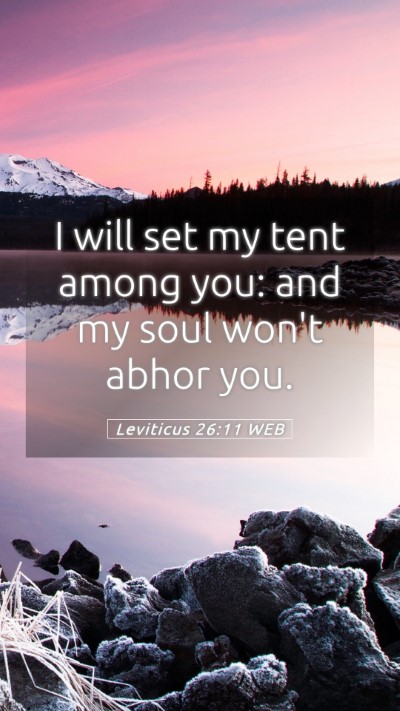 Picture 05 - Leviticus 26:11 WEB Mobile Phone Wallpaper - I will set my tent among you: and my soul won't - Mobile Bible Verse Wallpaper