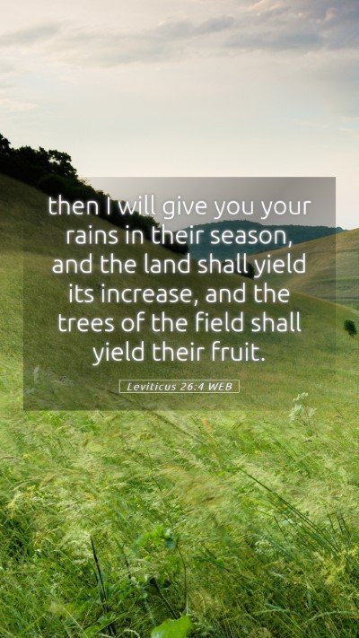 Picture 05 - Leviticus 26:4 WEB Mobile Phone Wallpaper - then I will give you your rains in their season, - Mobile Bible Verse Wallpaper