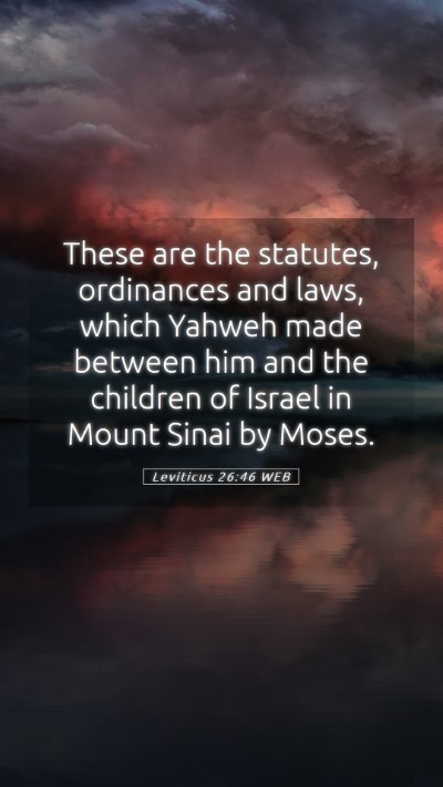Picture 05 - Leviticus 26:46 WEB Mobile Phone Wallpaper - These are the statutes, ordinances and laws, - Mobile Bible Verse Wallpaper