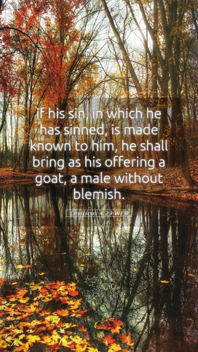 Picture 05 - Leviticus 4:23 WEB Mobile Phone Wallpaper - if his sin, in which he has sinned, is made known - Mobile Bible Verse Wallpaper