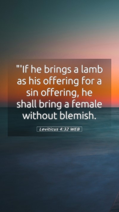 Picture 05 - Leviticus 4:32 WEB Mobile Phone Wallpaper - 
