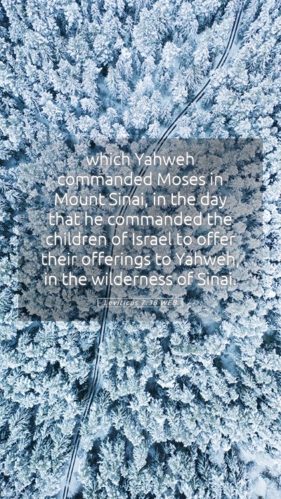 Picture 05 - Leviticus 7:38 WEB Mobile Phone Wallpaper - which Yahweh commanded Moses in Mount Sinai, in - Mobile Bible Verse Wallpaper