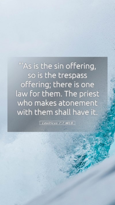 Picture 05 - Leviticus 7:7 WEB Mobile Phone Wallpaper - 