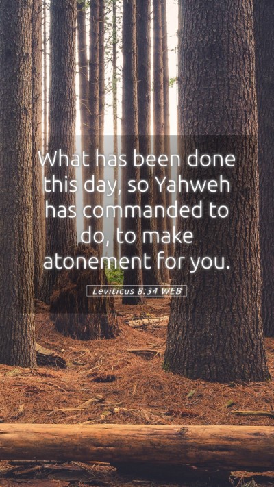 Picture 05 - Leviticus 8:34 WEB Mobile Phone Wallpaper - What has been done this day, so Yahweh has - Mobile Bible Verse Wallpaper