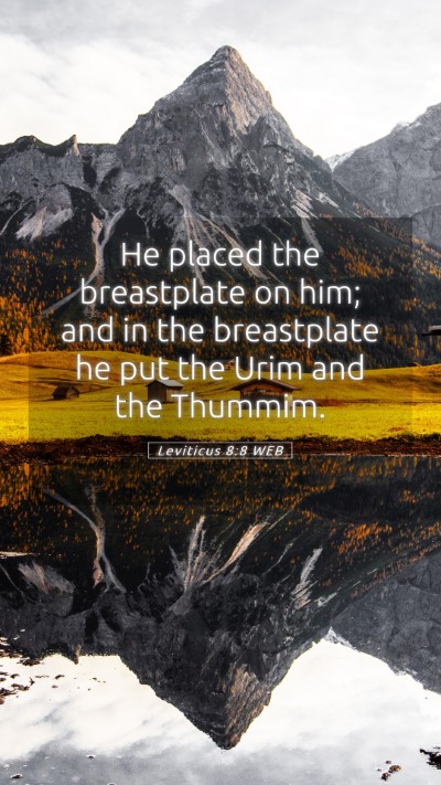 Picture 05 - Leviticus 8:8 WEB Mobile Phone Wallpaper - He placed the breastplate on him; and in the - Mobile Bible Verse Wallpaper