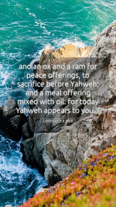 Picture 05 - Leviticus 9:4 WEB Mobile Phone Wallpaper - and an ox and a ram for peace offerings, to - Mobile Bible Verse Wallpaper